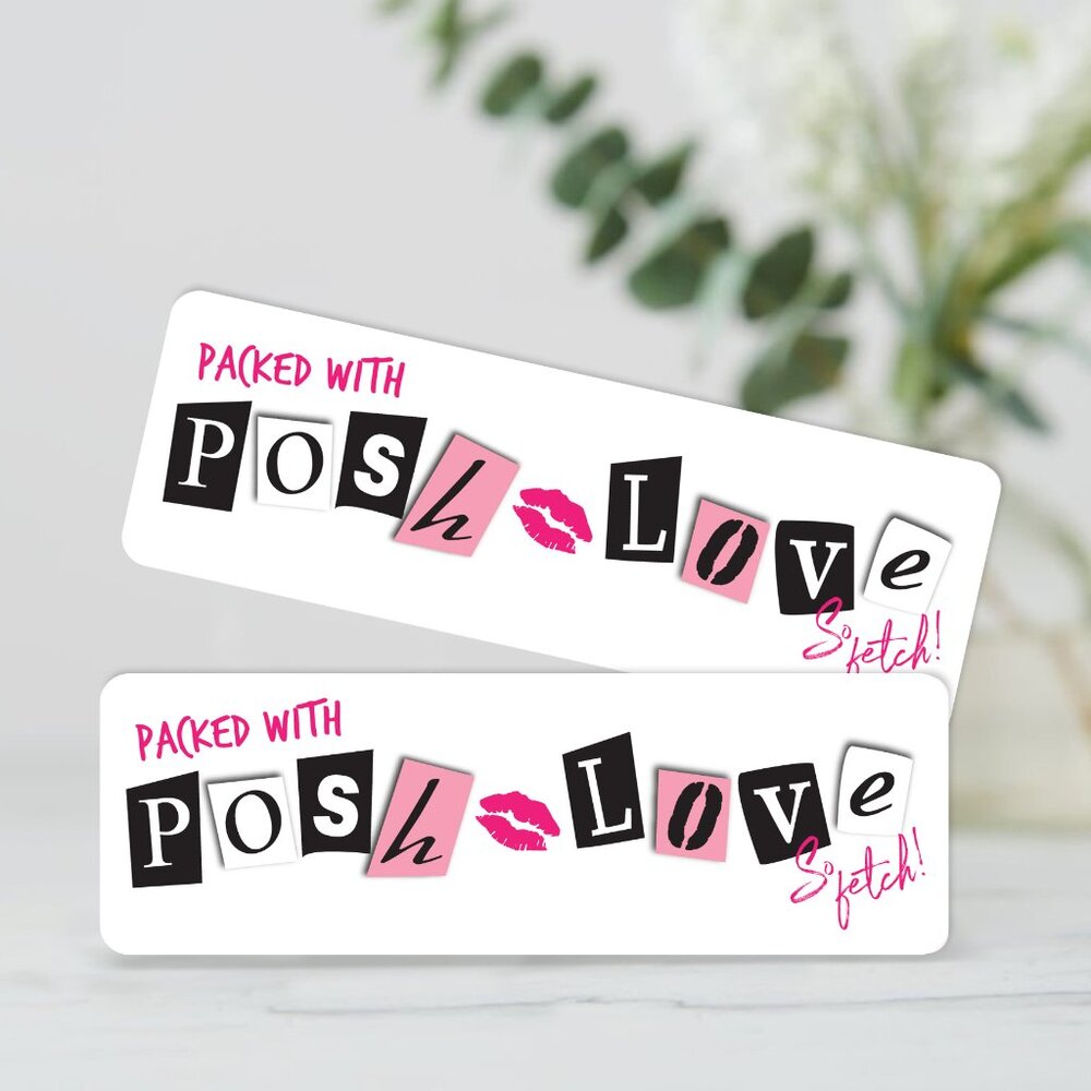Packed With Posh Love💕 Sticker Labels – (48 ct)